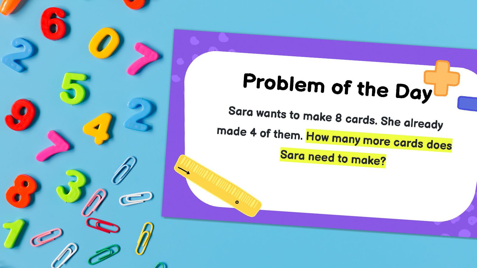  Bekijk deze 50 kleuterschool wiskunde woordproblemen van de dag